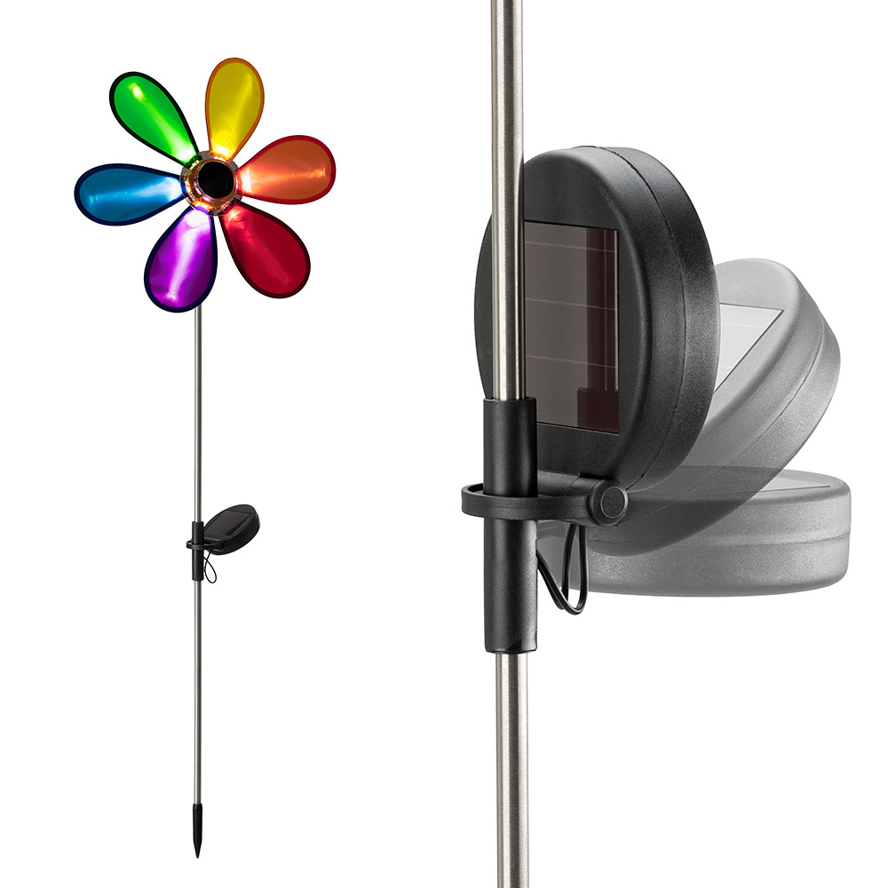 Lampe Windmuehle Solarpanel Fotomontage